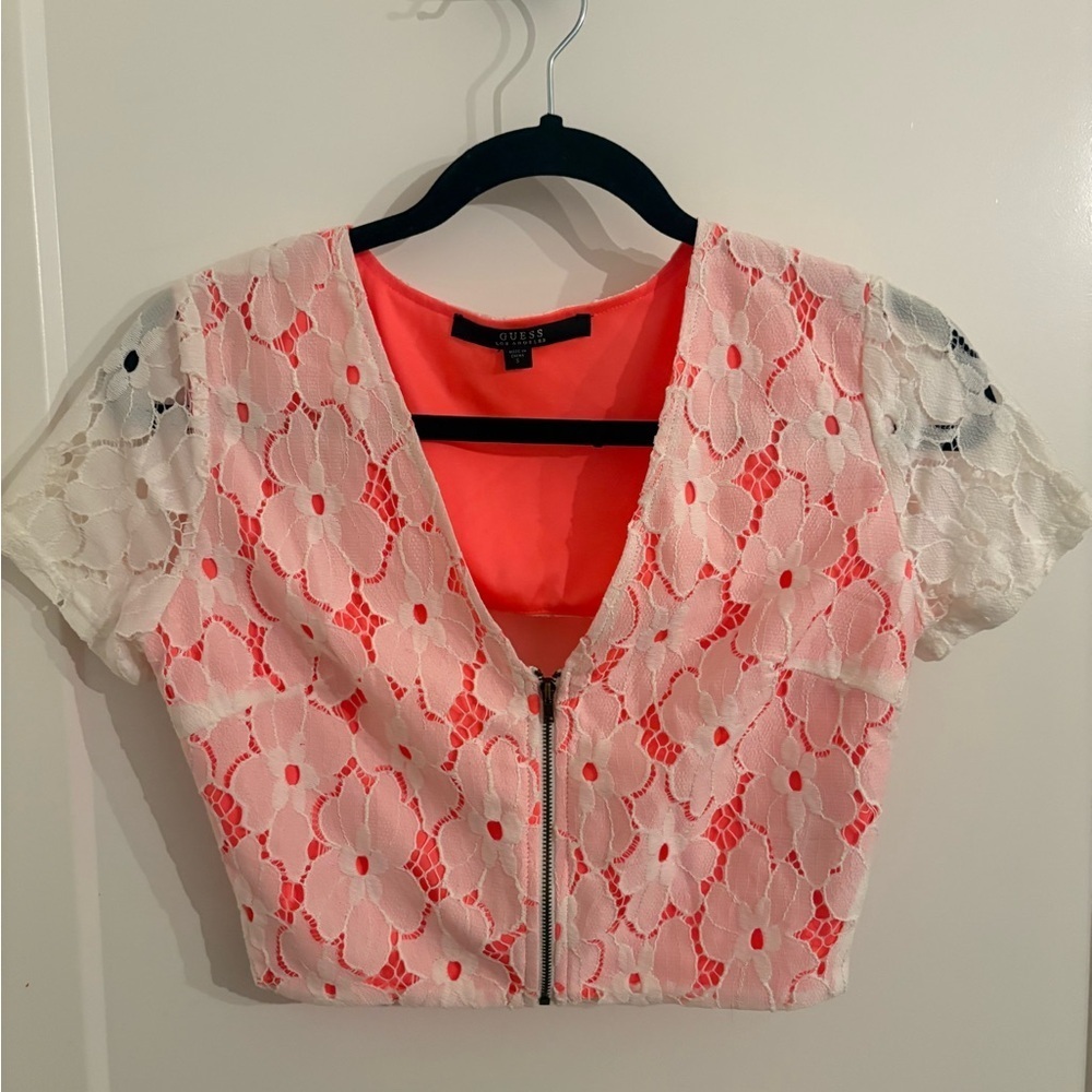 GUESS LACE CROP TOP - Picture 2 of 5